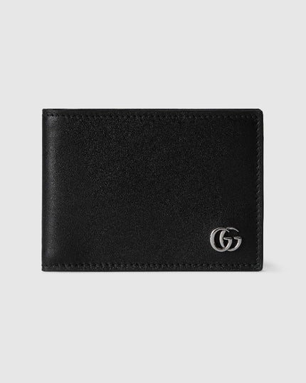 Gucci Marmont Black Leather Compact Bi-Fold Wallet