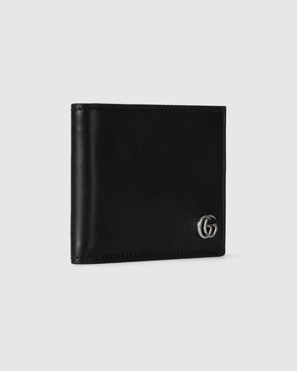 Gucci Marmont Black Leather Compact Bi-Fold Wallet