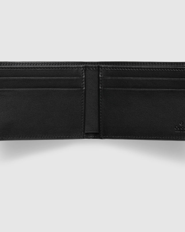 Gucci Marmont Black Leather Compact Bi-Fold Wallet
