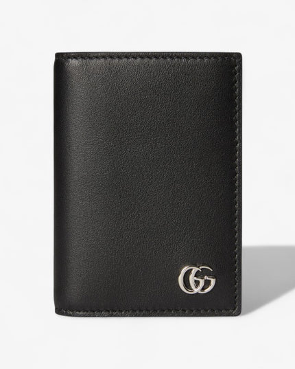 Gucci Marmont Black Leather Flap Card Case