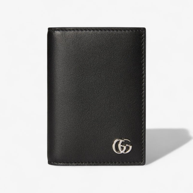 Gucci Marmont Black Leather Flap Card Case