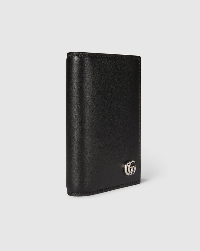 Gucci Marmont Black Leather Flap Card Case