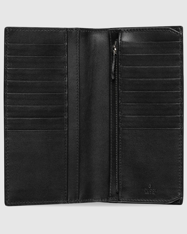 Gucci Marmont Black Leather Long Wallet