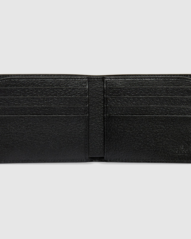 Gucci Marmont Double Black Leather Bi-Fold Wallet with Tonal Resin