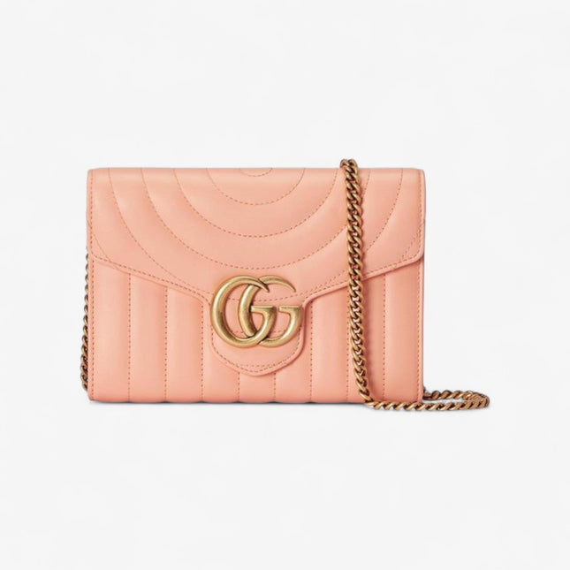 Gucci Marmont Matelassé Mini Bag 474575 – Pink Leather