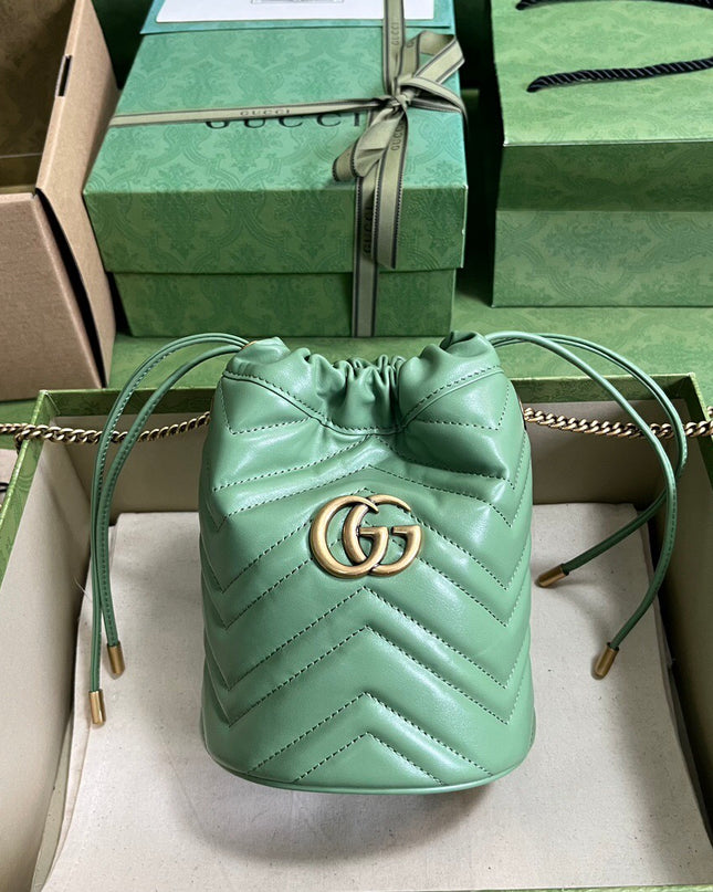 Gucci Marmont Matelassé Mini Bucket Bag 575163