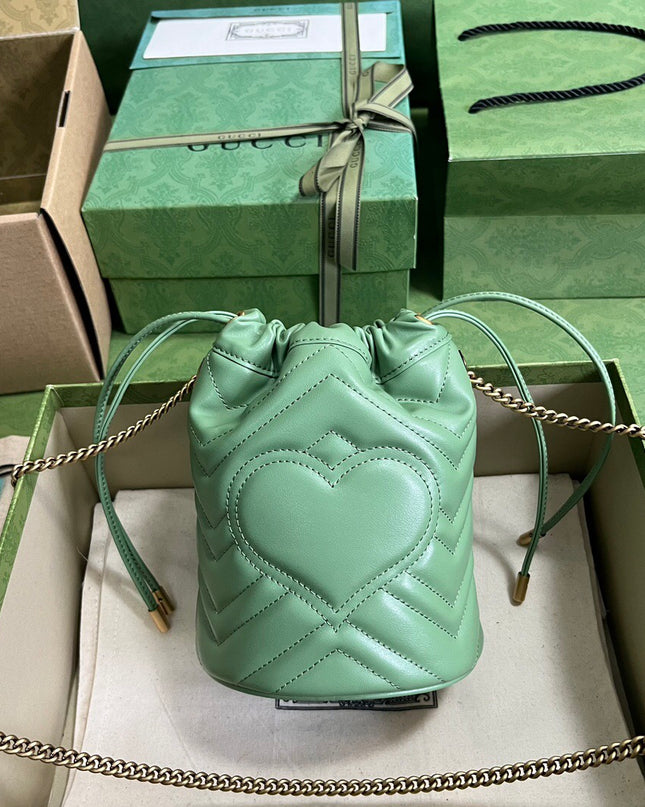 Gucci Marmont Matelassé Mini Bucket Bag 575163