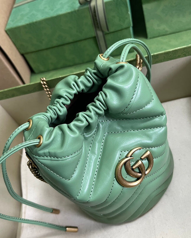 Gucci Marmont Matelassé Mini Bucket Bag 575163
