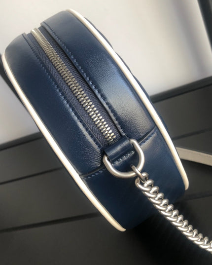 Gucci Marmont Mini Round Shoulder Bag 550154 Blue
