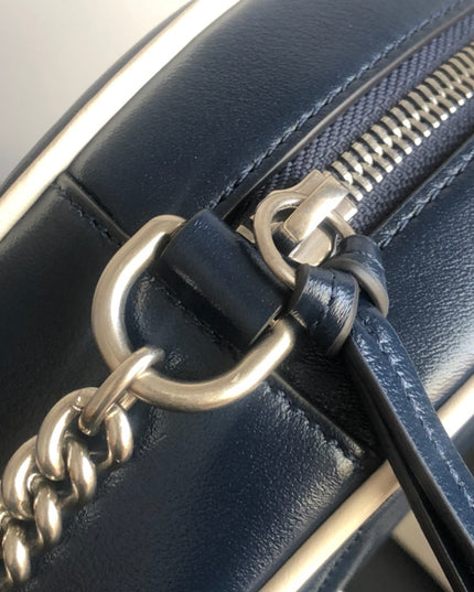 Gucci Marmont Mini Round Shoulder Bag 550154 Blue