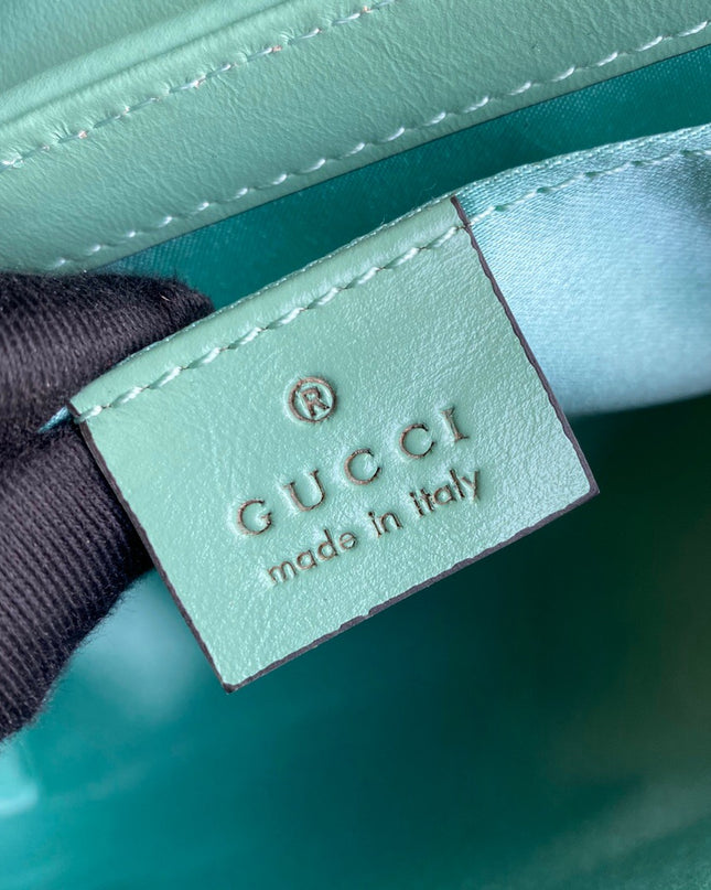 Gucci Marmont Mini Seqiin Shoulder Bag 446744 - Green
