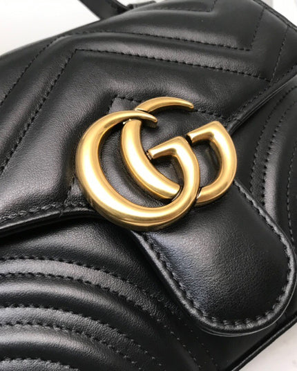 Gucci Marmont Mini Top Handle Bag 547260 Black