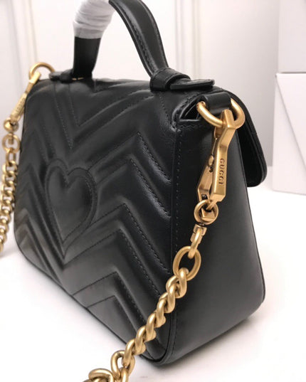 Gucci Marmont Mini Top Handle Bag 547260 Black