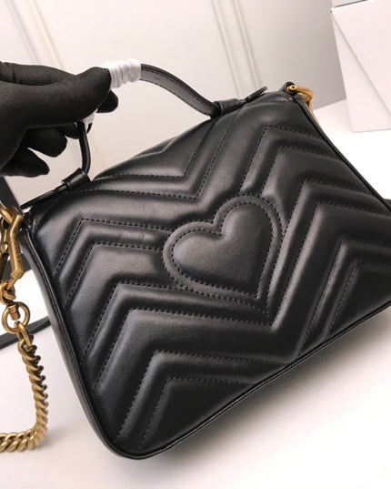 Gucci Marmont Mini Top Handle Bag 547260 Black