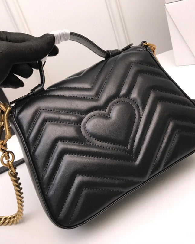 Gucci Marmont Mini Top Handle Bag 547260 Black