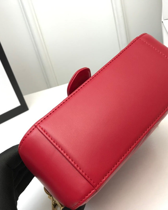 Gucci Marmont Mini Top Handle Bag 547260 Red