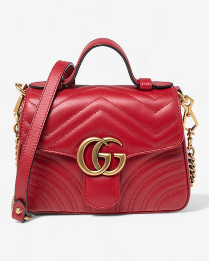 Gucci Marmont Mini Top Handle Bag 547260 Red
