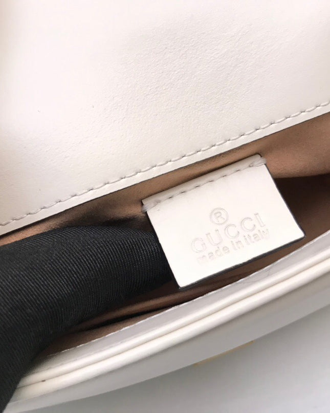 Gucci Marmont Mini Top Handle Bag 547260 White