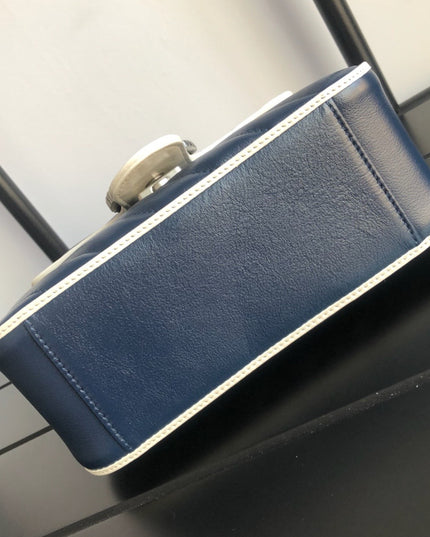 Gucci Marmont Mini Top Handle Bag 583571 Blue