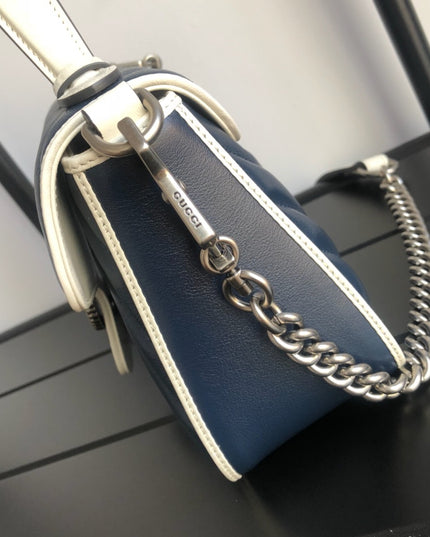 Gucci Marmont Mini Top Handle Bag 583571 Blue