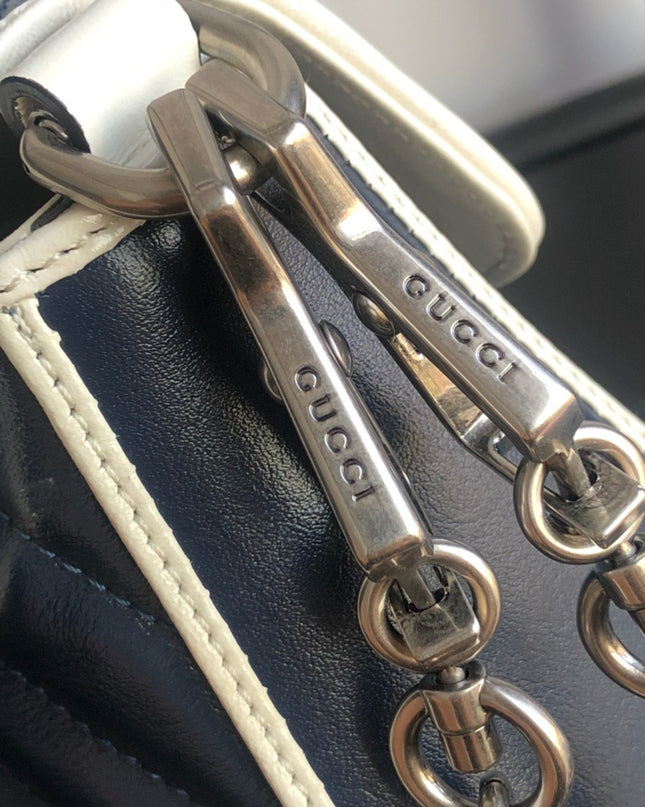 Gucci Marmont Mini Top Handle Bag 583571 Blue