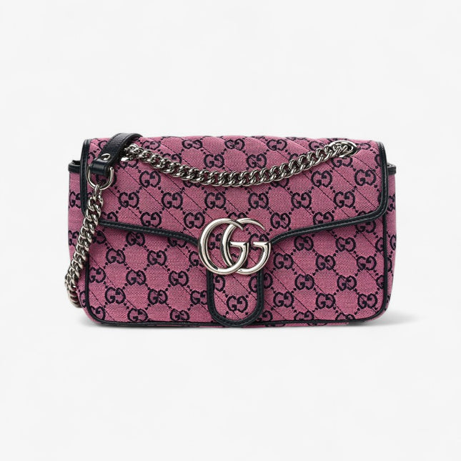 Gucci GG Marmont Mini Shoulder Bag – Pink GG Canvas with Chain Strap