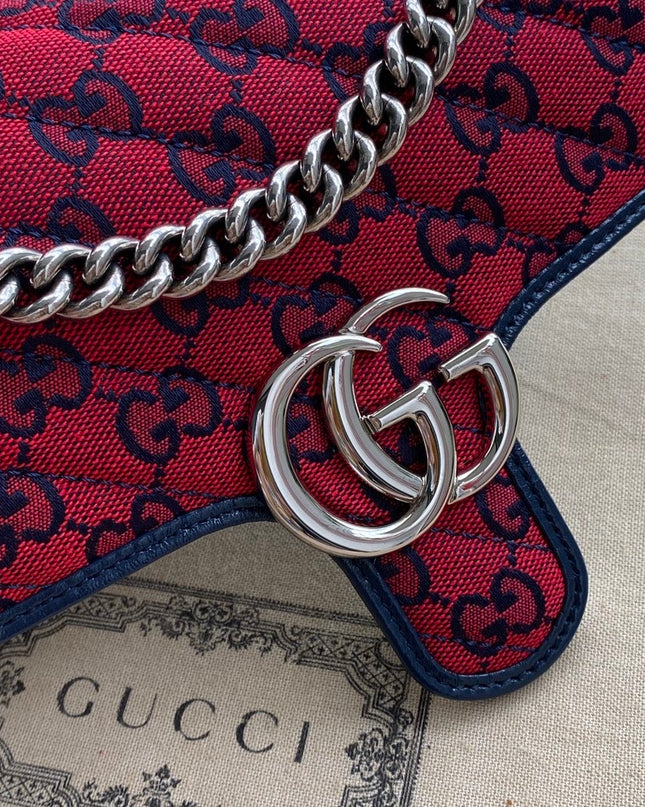 Gucci Marmont Multicolor Mini Shoulder Bag 446744 – Red GG Canvas