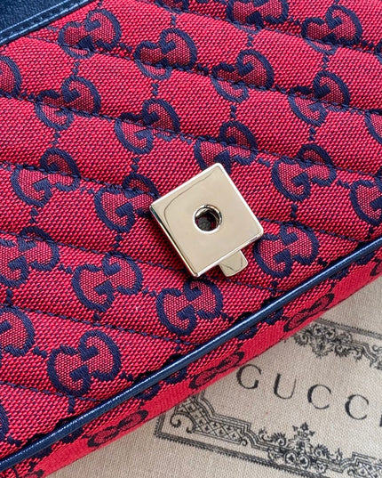 Gucci Marmont Multicolor Mini Shoulder Bag 446744 – Red GG Canvas