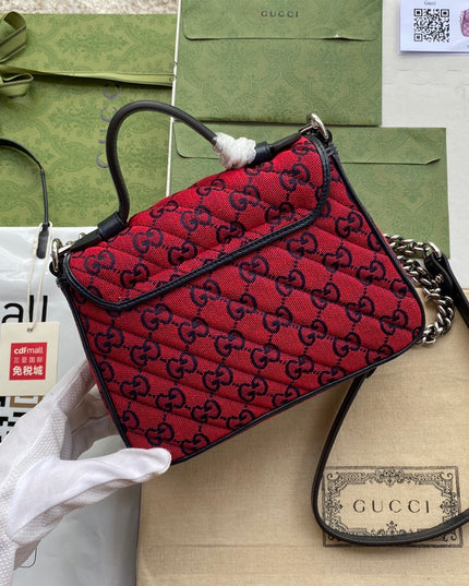 Gucci Marmont Multicolor Mini Top Handle Bag