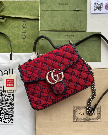 Gucci Marmont Multicolor Mini Top Handle Bag