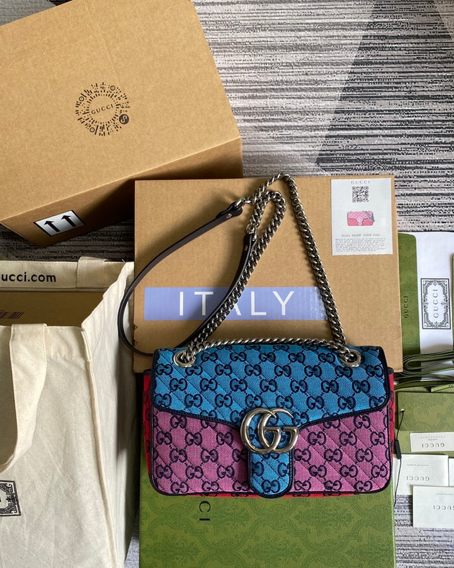 Gucci Marmont Multicolor Small Shoulder Bag 443497 - Multicolor
