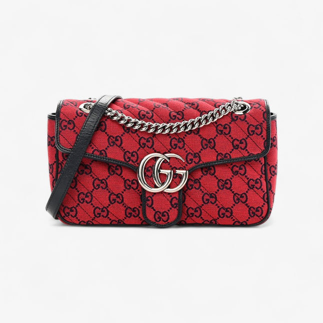 Gucci Marmont Multicolor Small Shoulder Bag 443497 - Red