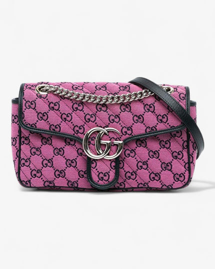 Gucci Marmont Multicolor Small Shoulder Bag 443497 - Pink/black