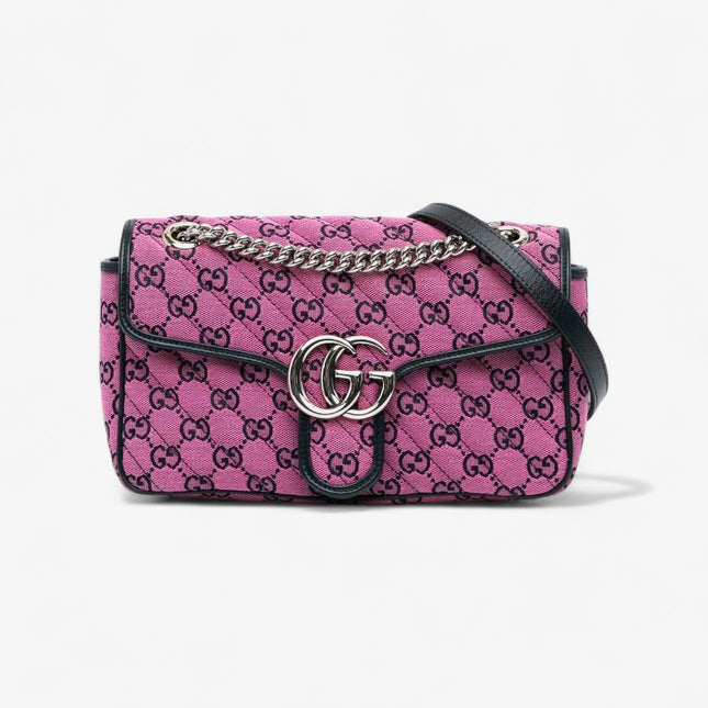 Gucci Marmont Multicolor Small Shoulder Bag 443497 - Pink/black