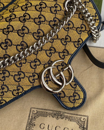 Gucci Marmont Multicolor Small Shoulder Bag 443497 – Yellow GG Canvas