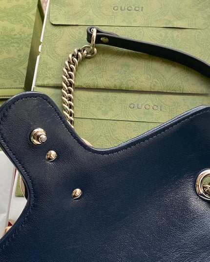 Gucci Marmont Multicolor Small Shoulder Bag 443497 – Green GG Canvas