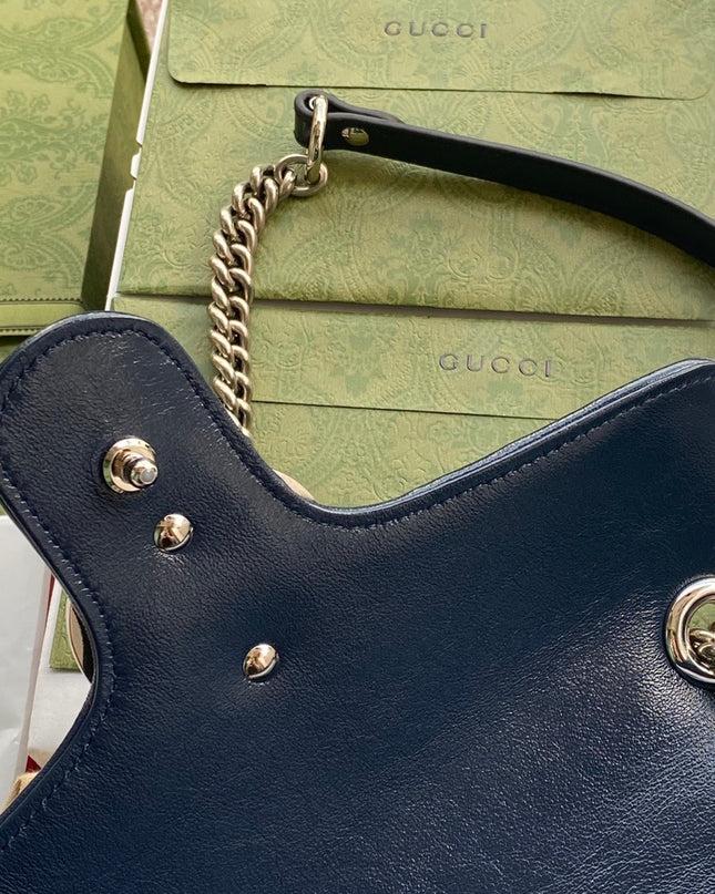 Gucci Marmont Multicolor Small Shoulder Bag 443497 – Green GG Canvas
