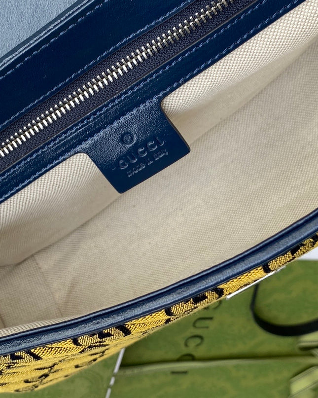 Gucci Marmont Multicolor Small Shoulder Bag 443497 – Yellow GG Canvas