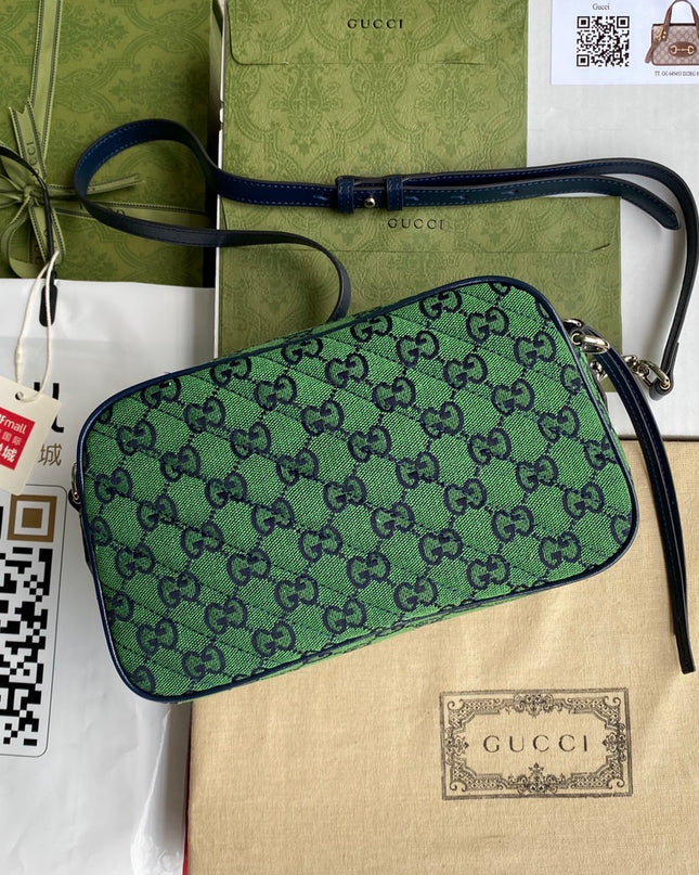 Gucci Marmont Multicolor Small Shoulder Bag 447632 - Green