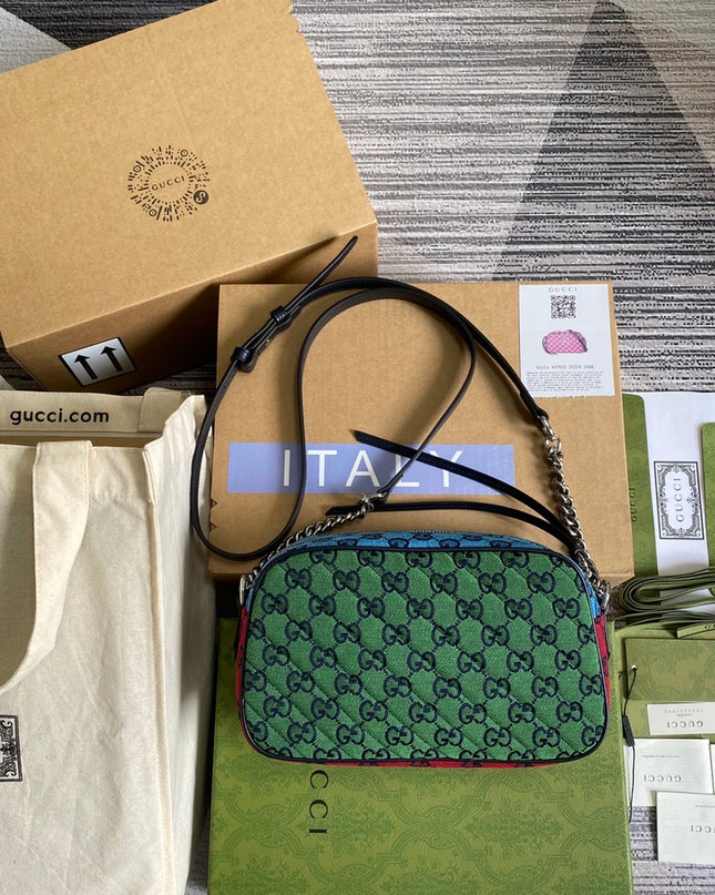 Gucci Marmont Small Shoulder Bag 447632 – Multicolor GG Canvas