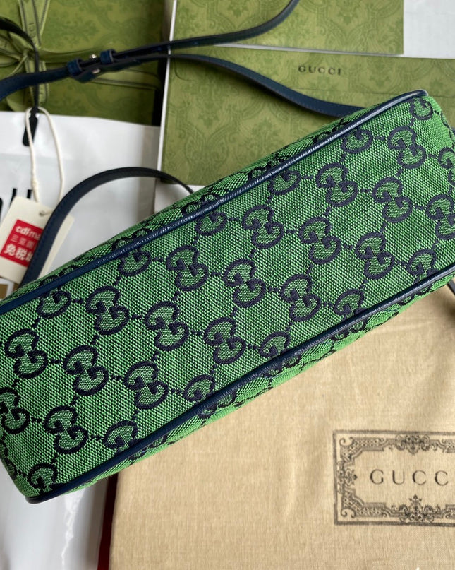 Gucci Marmont Multicolor Small Shoulder Bag 447632 - Green