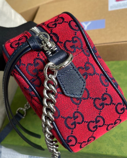 Gucci Marmont Multicolor Small Shoulder Bag 447632 - Red