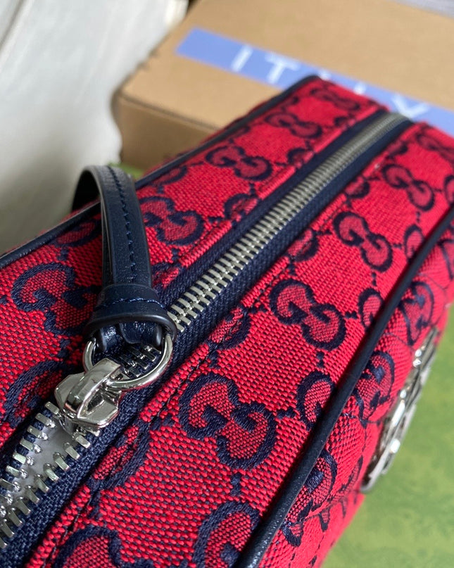 Gucci Marmont Multicolor Small Shoulder Bag 447632 - Red