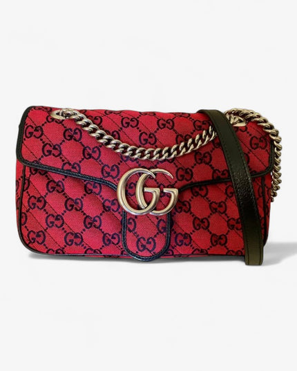 Gucci Marmont Multicolor Mini Shoulder Bag 446744 – Red GG Canvas
