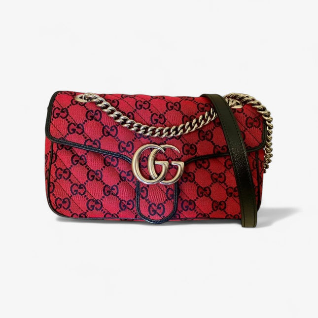 Gucci Marmont Multicolor Mini Shoulder Bag 446744 – Red GG Canvas