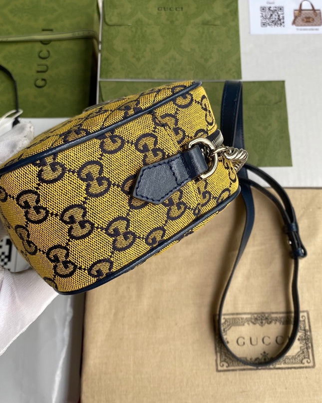 Gucci Marmont Multicolor Small Shoulder Bag 447632 – Beige GG Canvas