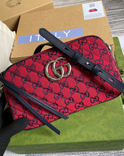 Gucci Marmont Multicolor Small Shoulder Bag 447632 - Red