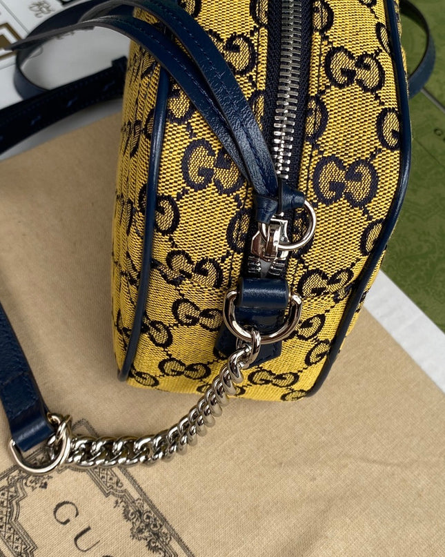 Gucci Marmont Multicolor Small Shoulder Bag 447632 – Beige GG Canvas