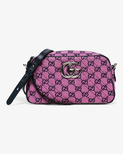 Gucci Marmont Multicolor Small Shoulder Bag 447632 – Pink GG Canvas