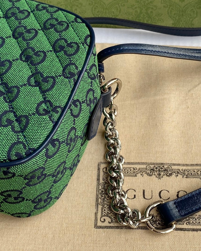 Gucci Marmont Multicolor Small Shoulder Bag 447632 - Green
